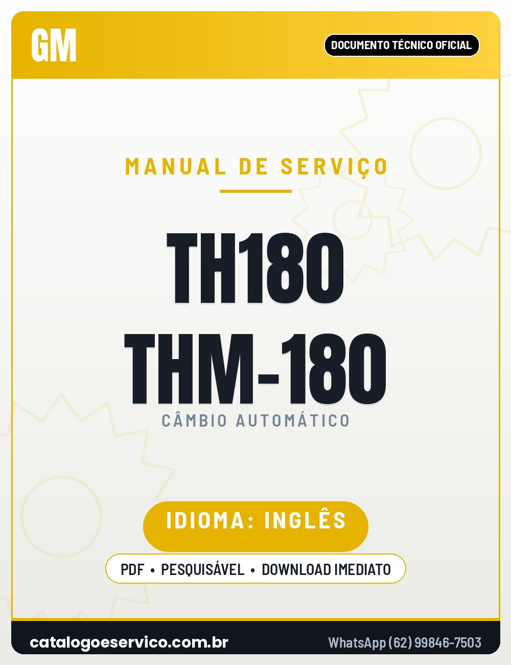 Capa - Manual de Reparação GM TH180 / THM-180