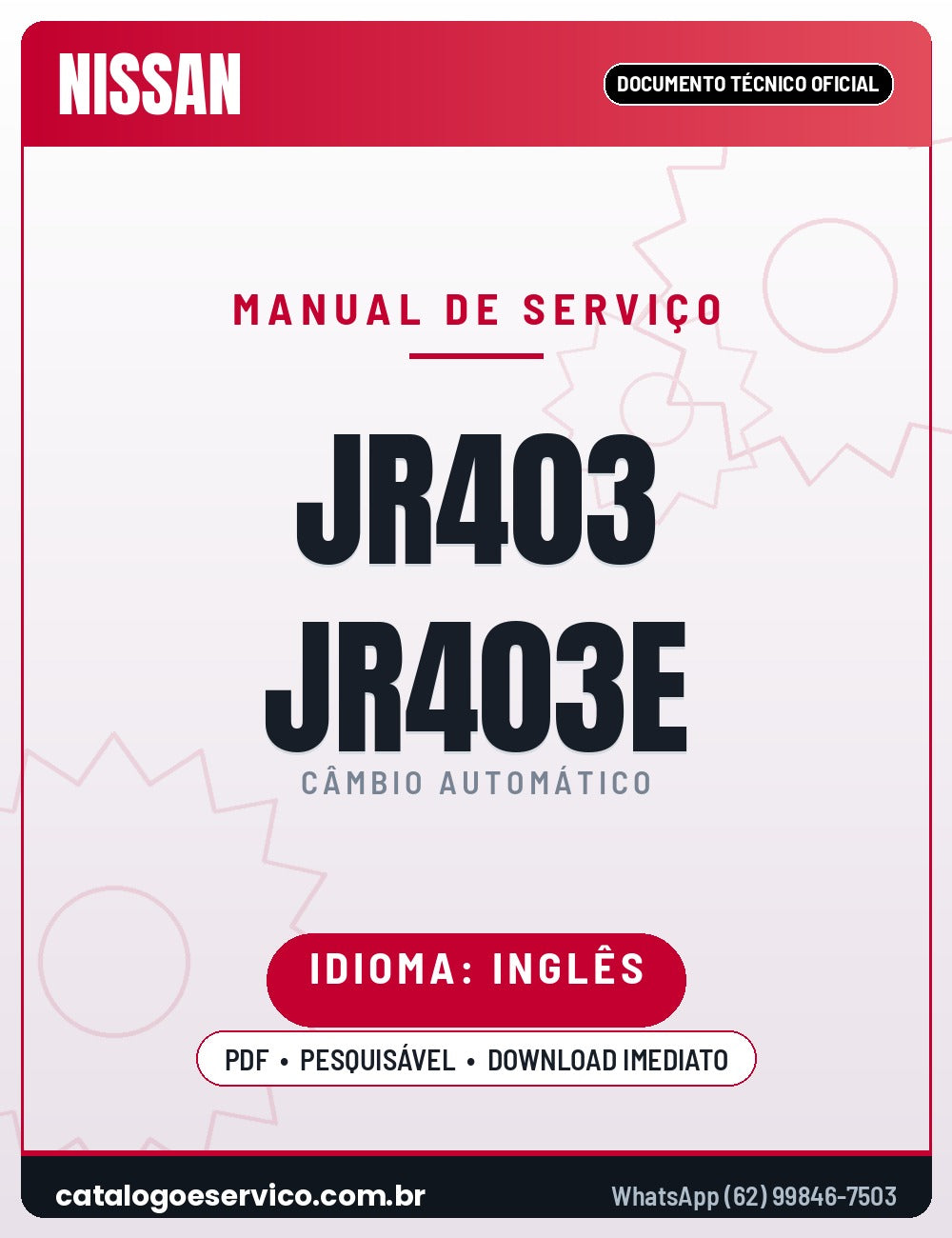 Manual de Serviço NISSAN JR403 JR403E