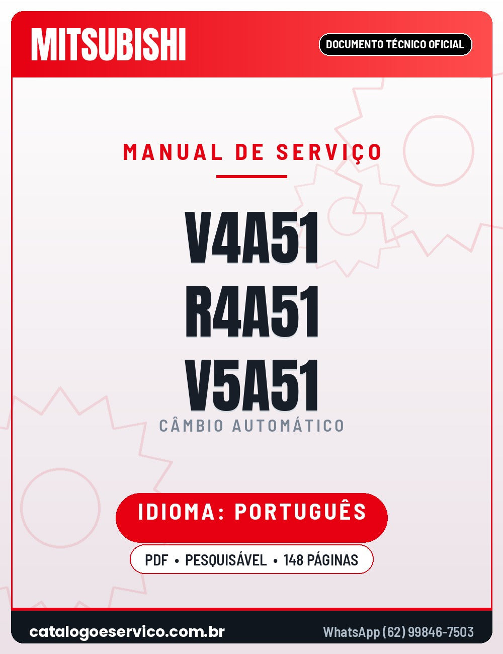 Manual de Serviço MITSUBISHI V4A51 R4A51 V5A51