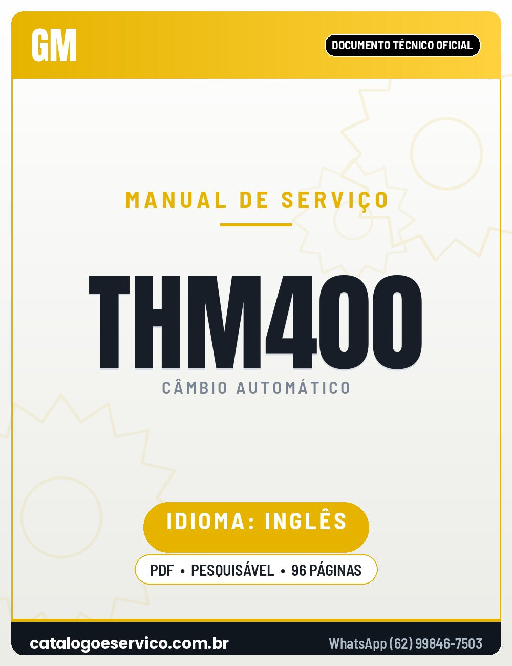 Capa - Manual de Reparação GM THM 400 / TH400