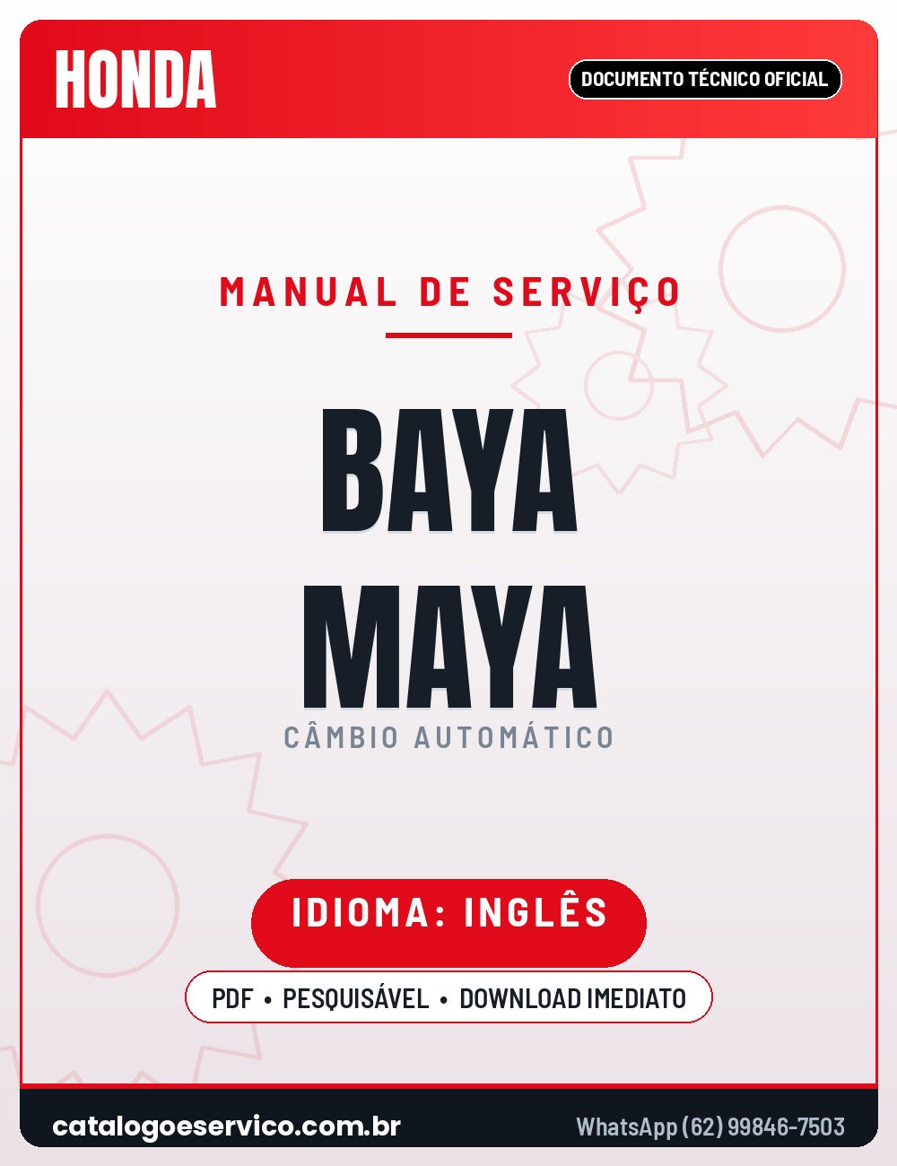 Capa - Manual de Reparação Honda BAYA / MAYA / BYBA