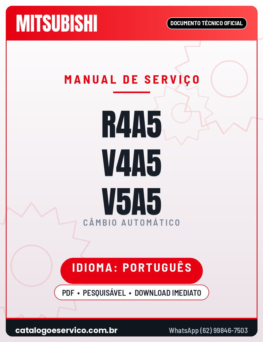 Capa — Manual de Reparação Câmbio Automático Mitsubishi R4A51 V4A51 V5A51