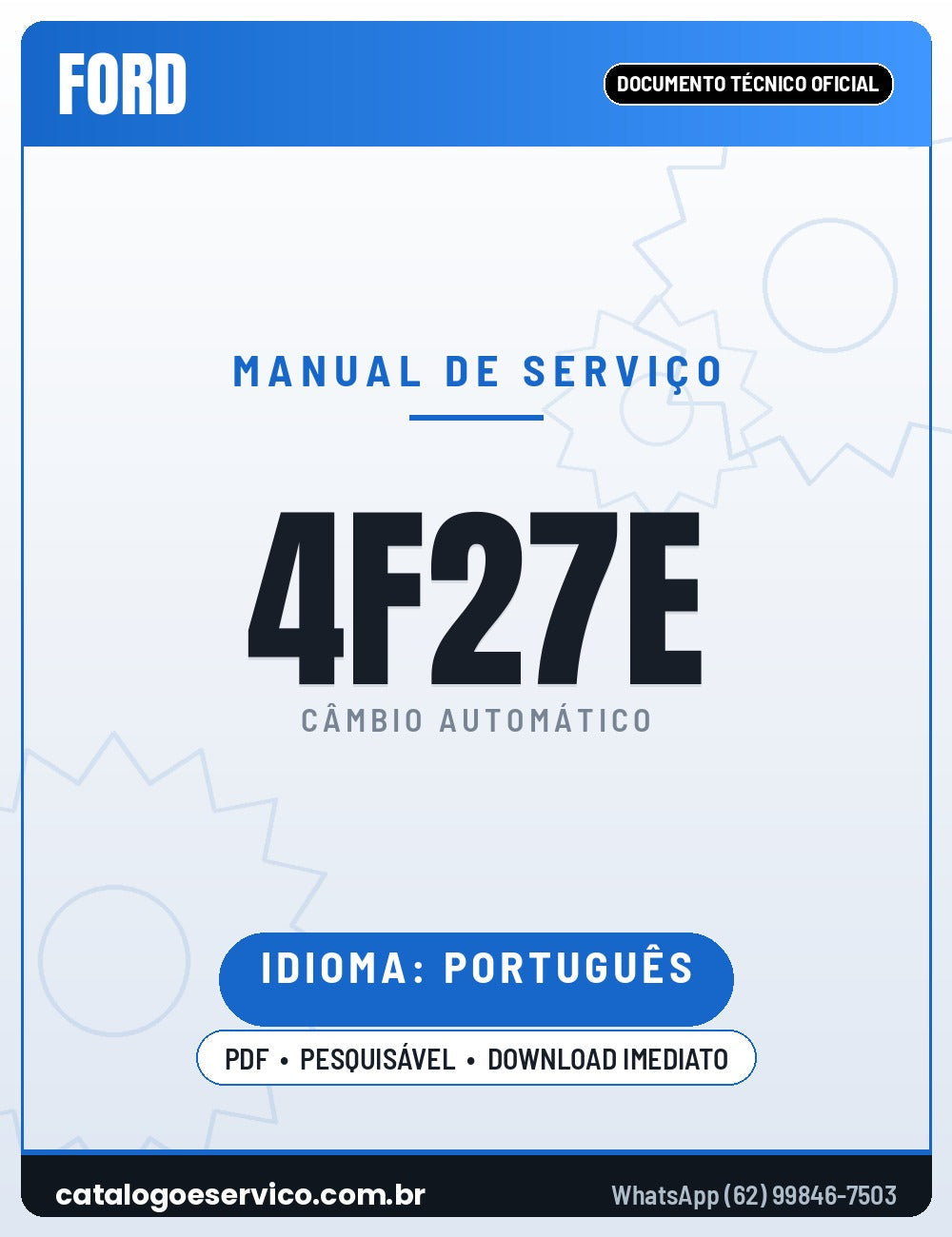 Capa — Manual de Reparação Câmbio Automático Ford 4F27E (Mazda FN4A-EL)