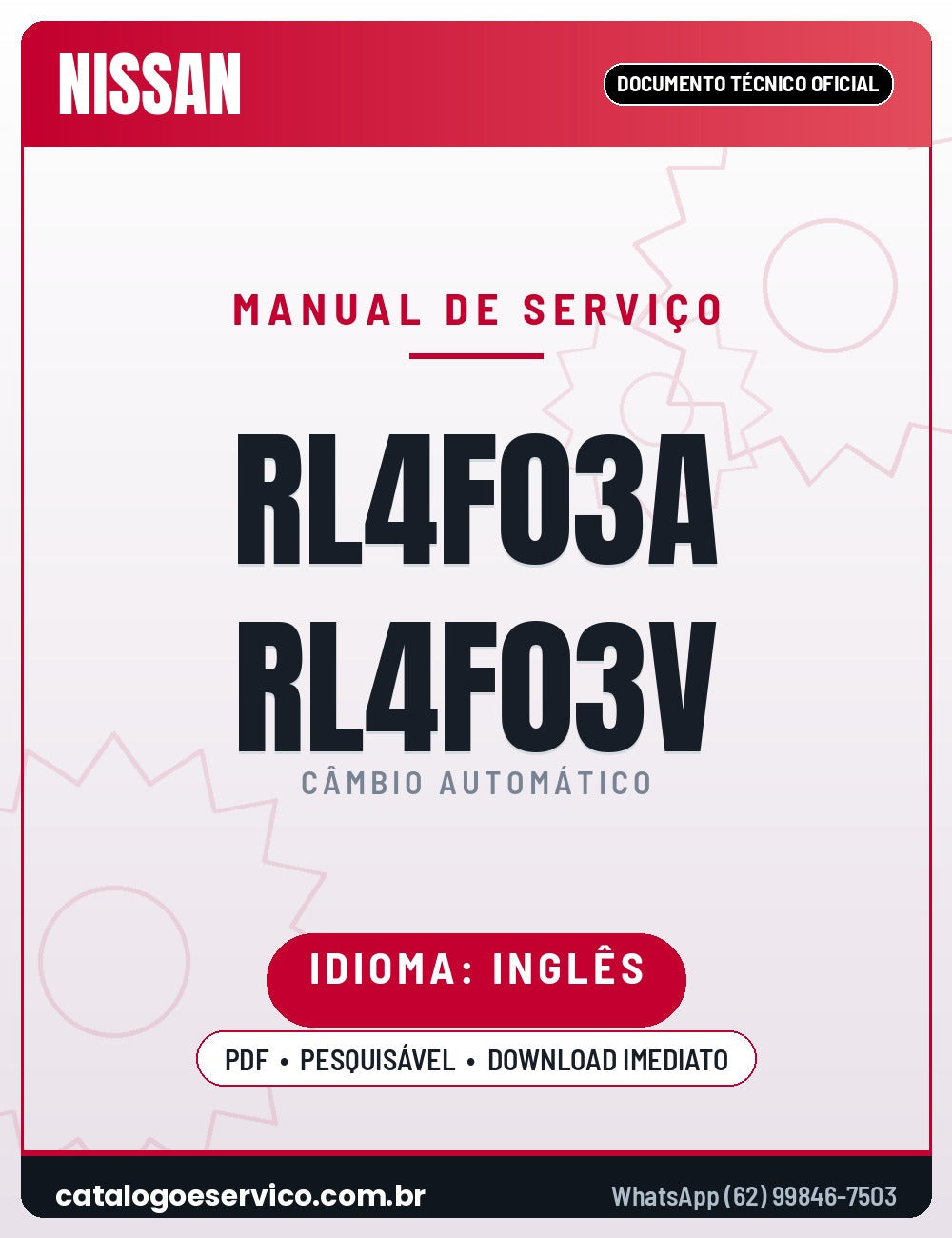 Capa - Manual de Reparação Nissan / Jatco RL4F03A / RL4F03V