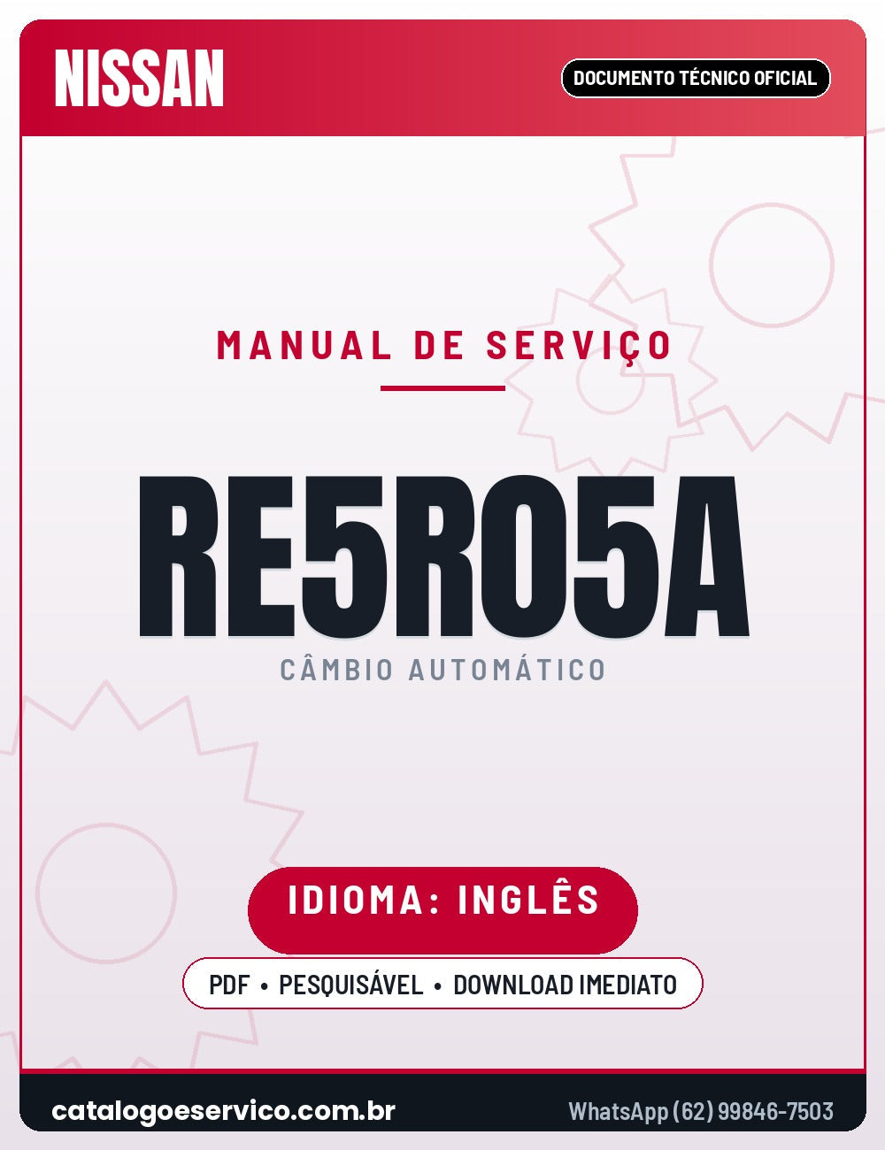Capa - Manual de Reparação Jatco / Nissan RE5R05A