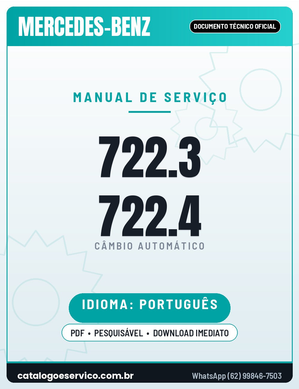 Capa — Manual de Reparação Câmbio Automático Mercedes-Benz 722.3 722.4