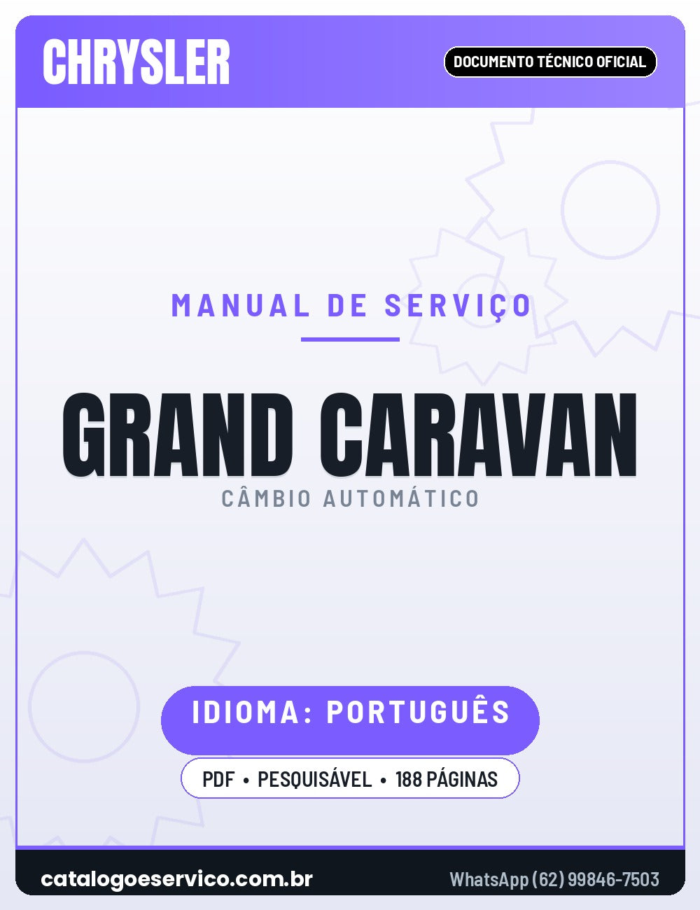 Manual de Serviço CHRYSLER GRAND CARAVAN
