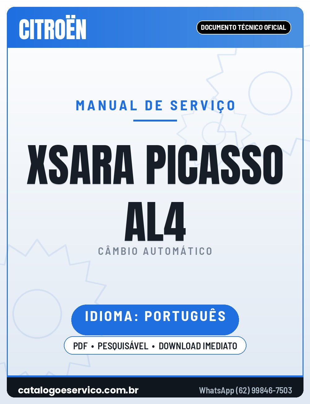 Capa — Manual de Reparação Câmbio Automático AL4 Citroën Peugeot Renault