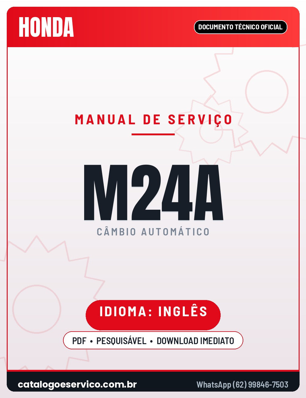 Capa - Manual de Reparação Honda M24A