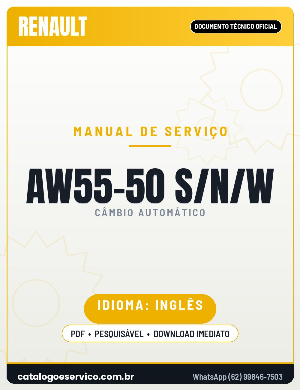 Capa - Manual de Reparação Aisin-Warner AW55-50SN / AW55-51SN