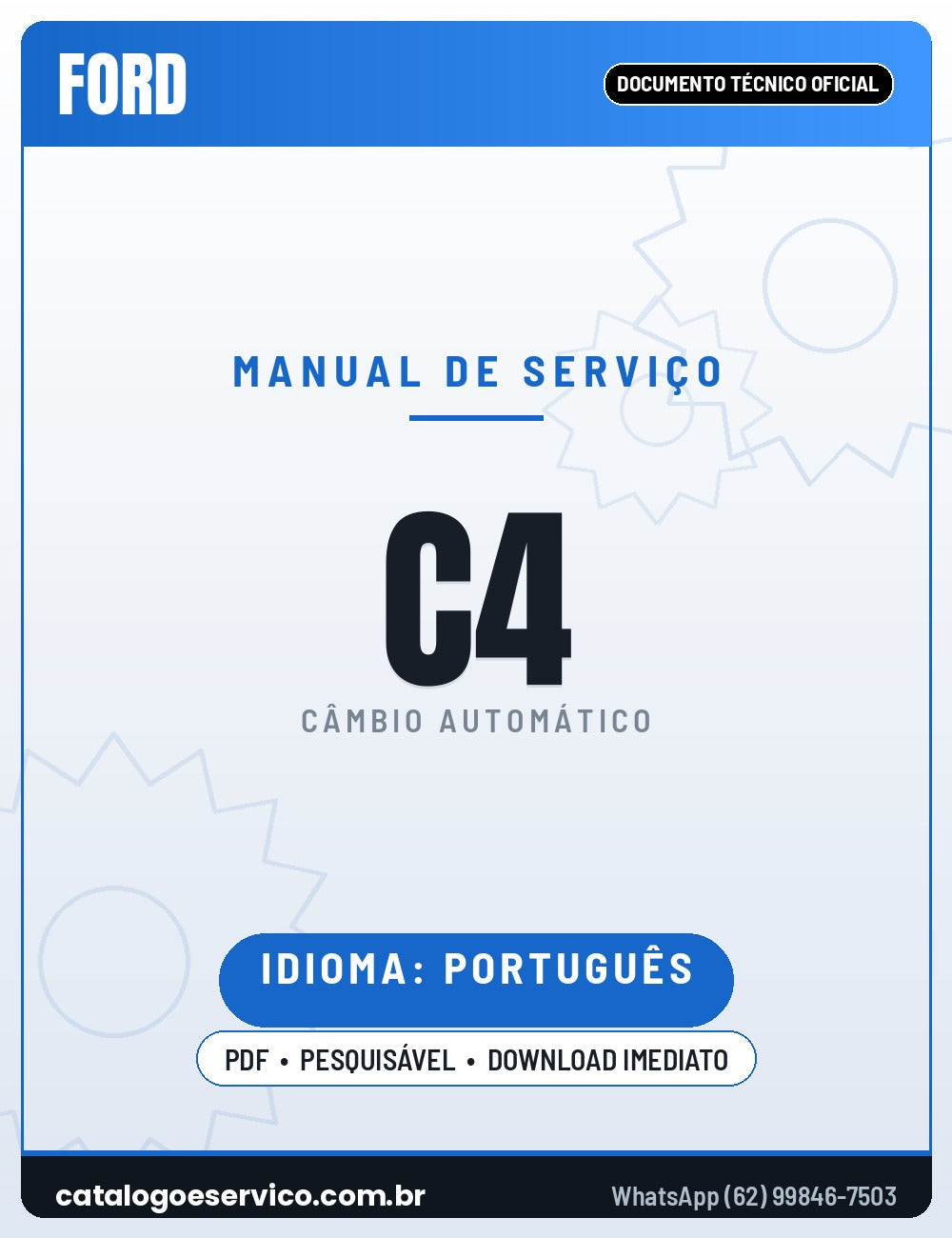 Capa — Manual de Reparação Câmbio Automático Ford C4