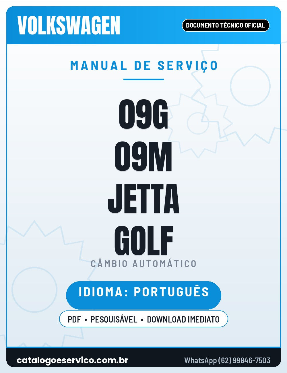 Capa — Manual de Reparação Câmbio Automático VW Audi 09G 09M TF-60SN