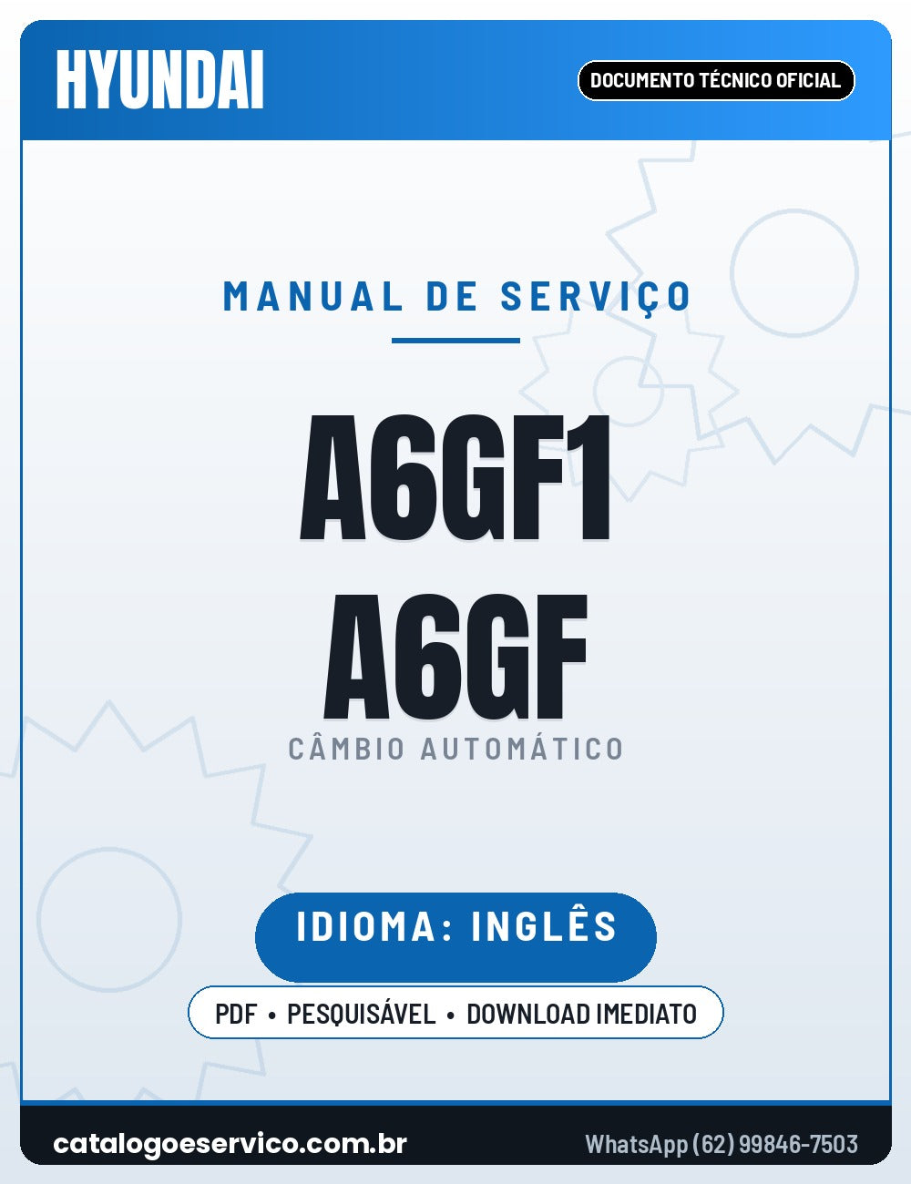Capa - Manual de Reparação Hyundai / Kia A6GF1