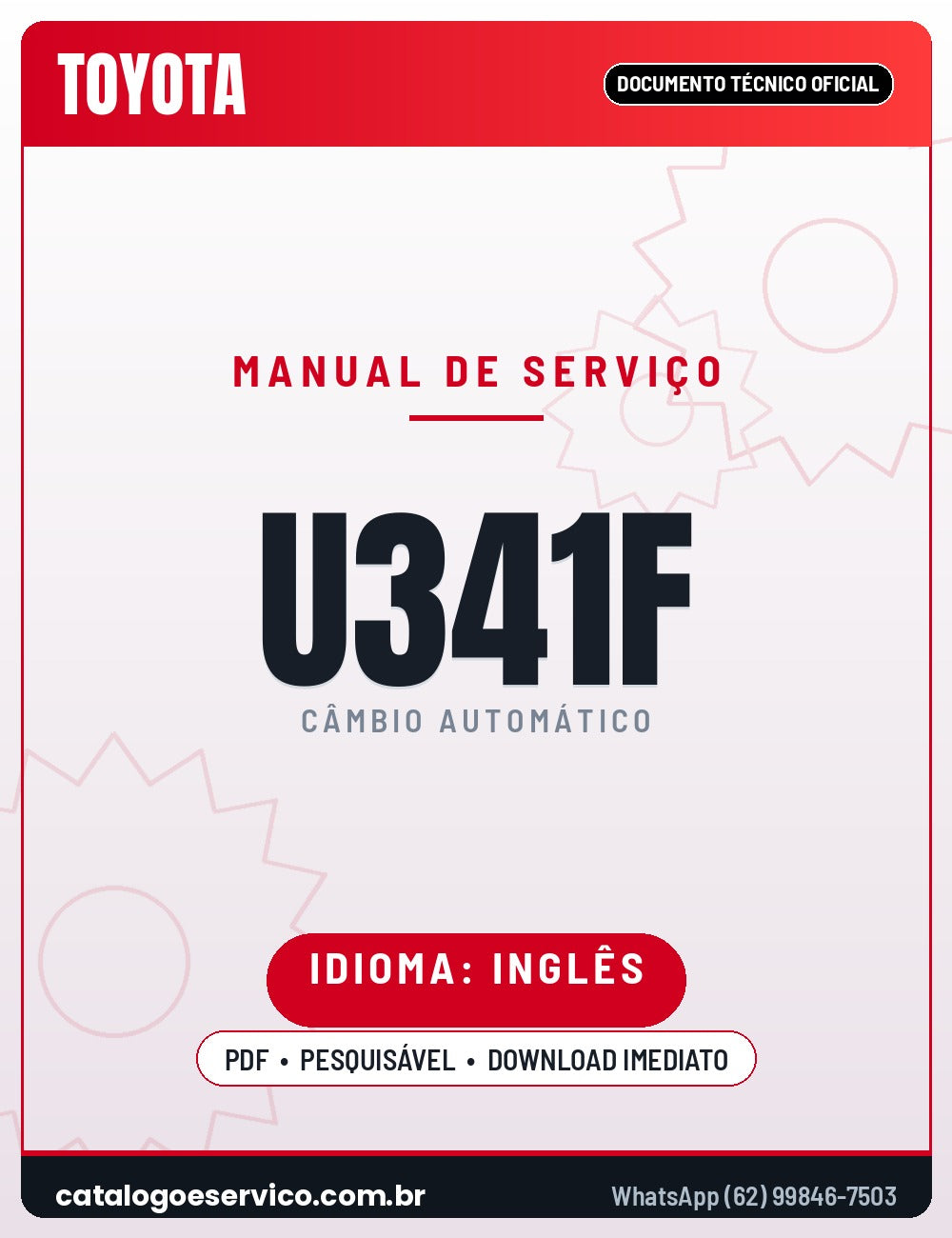 Capa — Manual de Reparação Câmbio Automático Toyota U341F 4WD (Inglês)