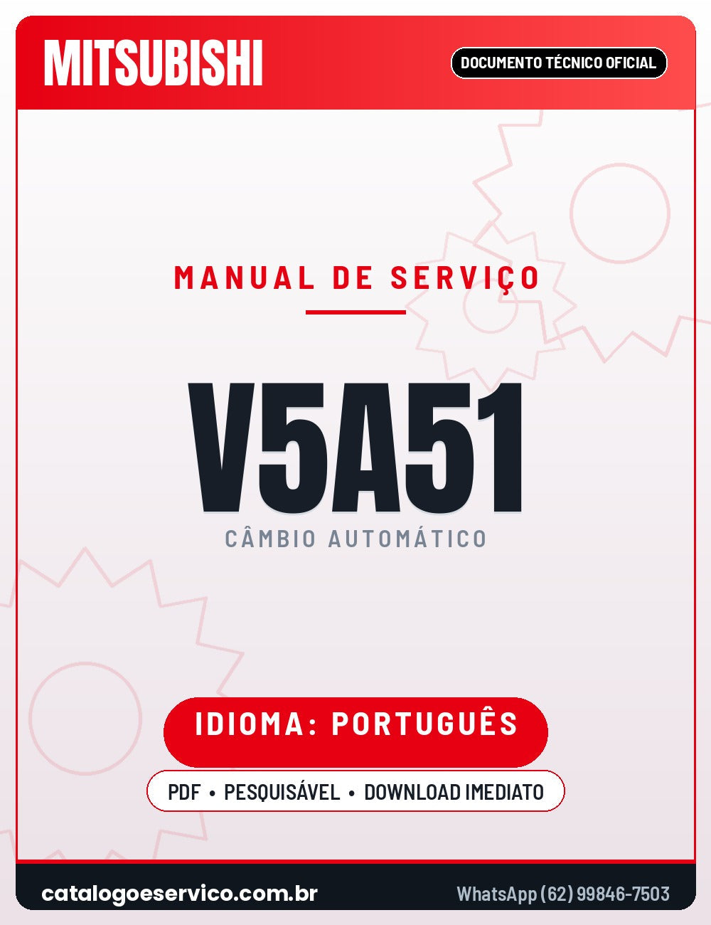 Capa — Manual de Reparação Câmbio Automático Mitsubishi R4A51 V4A51 V5A51