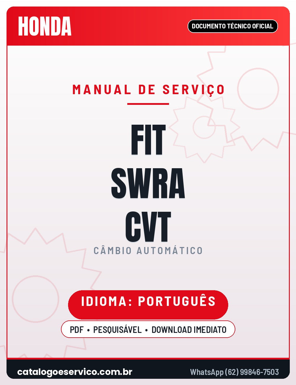 Manual de Serviço HONDA FIT SWRA CVT