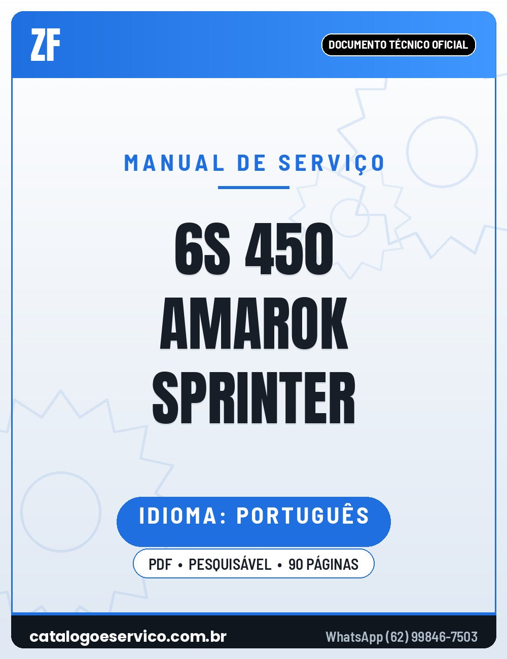 Capa — Manual de Reparação Caixa de Câmbio ZF 6 S 450 P Ecolite (VW Amarok)