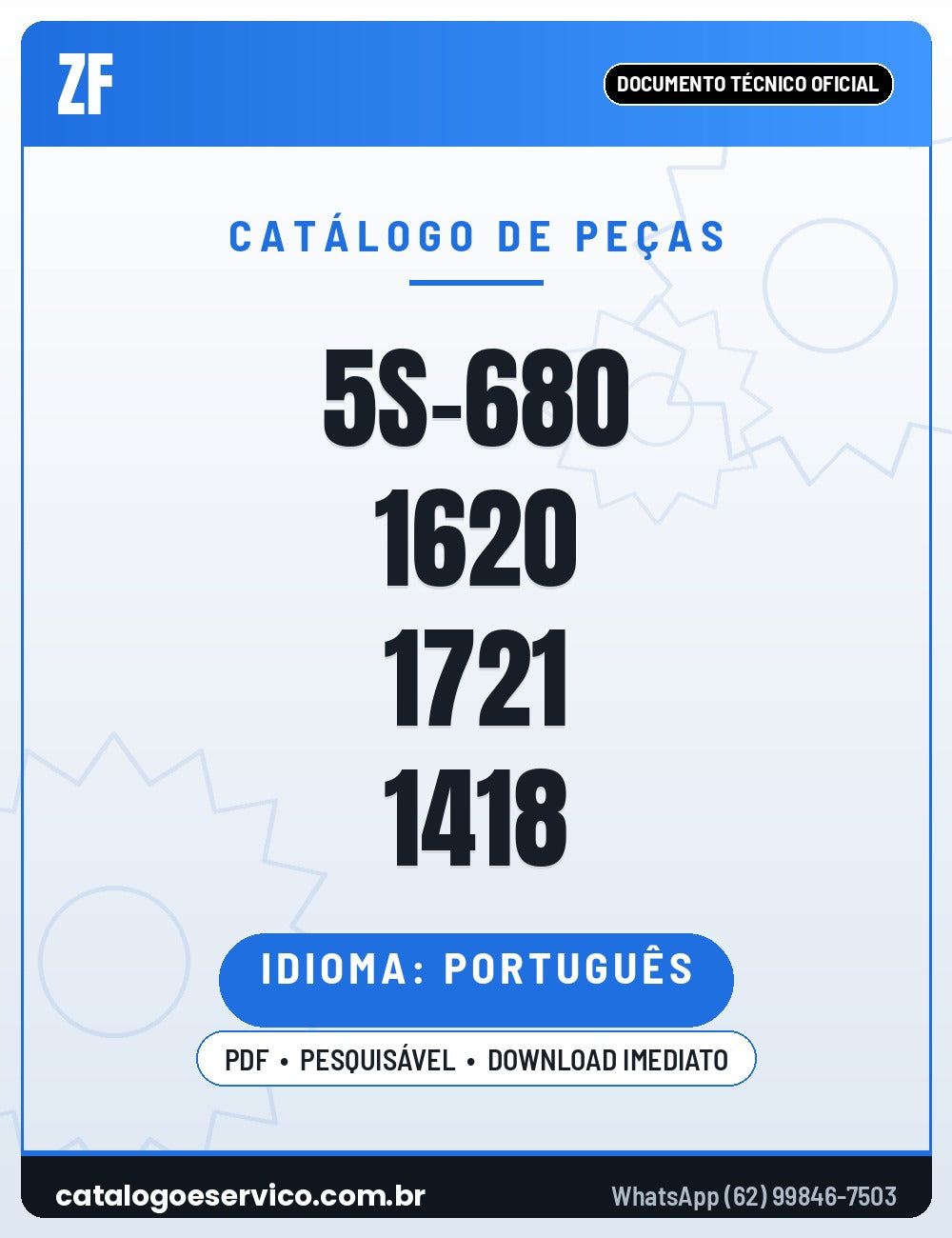 Capa - Catálogo de Peças ZF ZF S5-680 (ECOMID)