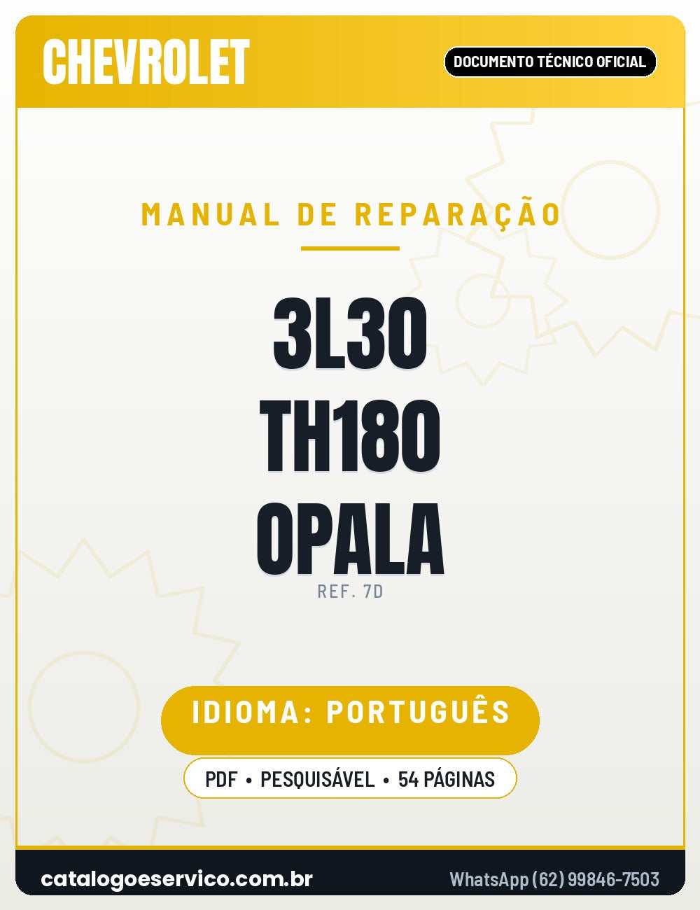 Manual de Reparação CHEVROLET 3L30 TH180 OPALA