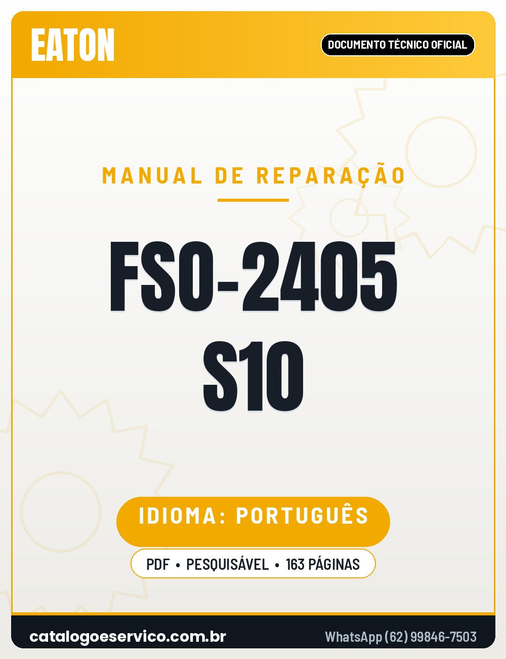 Capa - Manual de Reparação Eaton Eaton FSO-2405