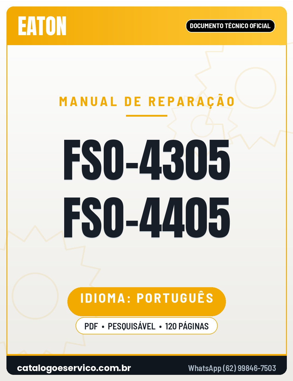 Capa — Manual de Serviço Caixa de Câmbio Eaton FSO-4305 FSO-4405 Light Duty