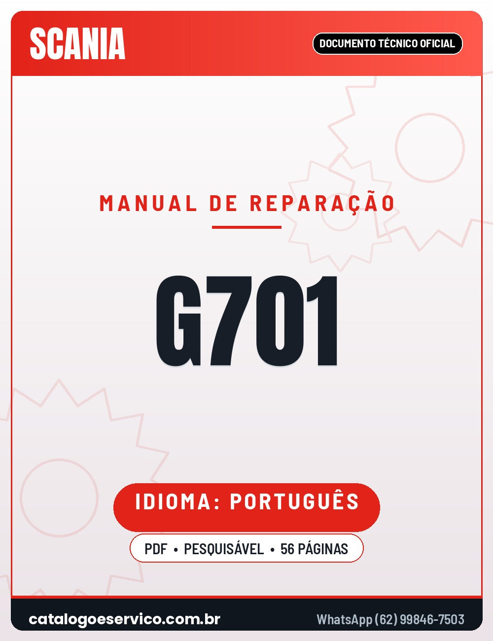 Capa - Manual de Serviço Scania Scania G701