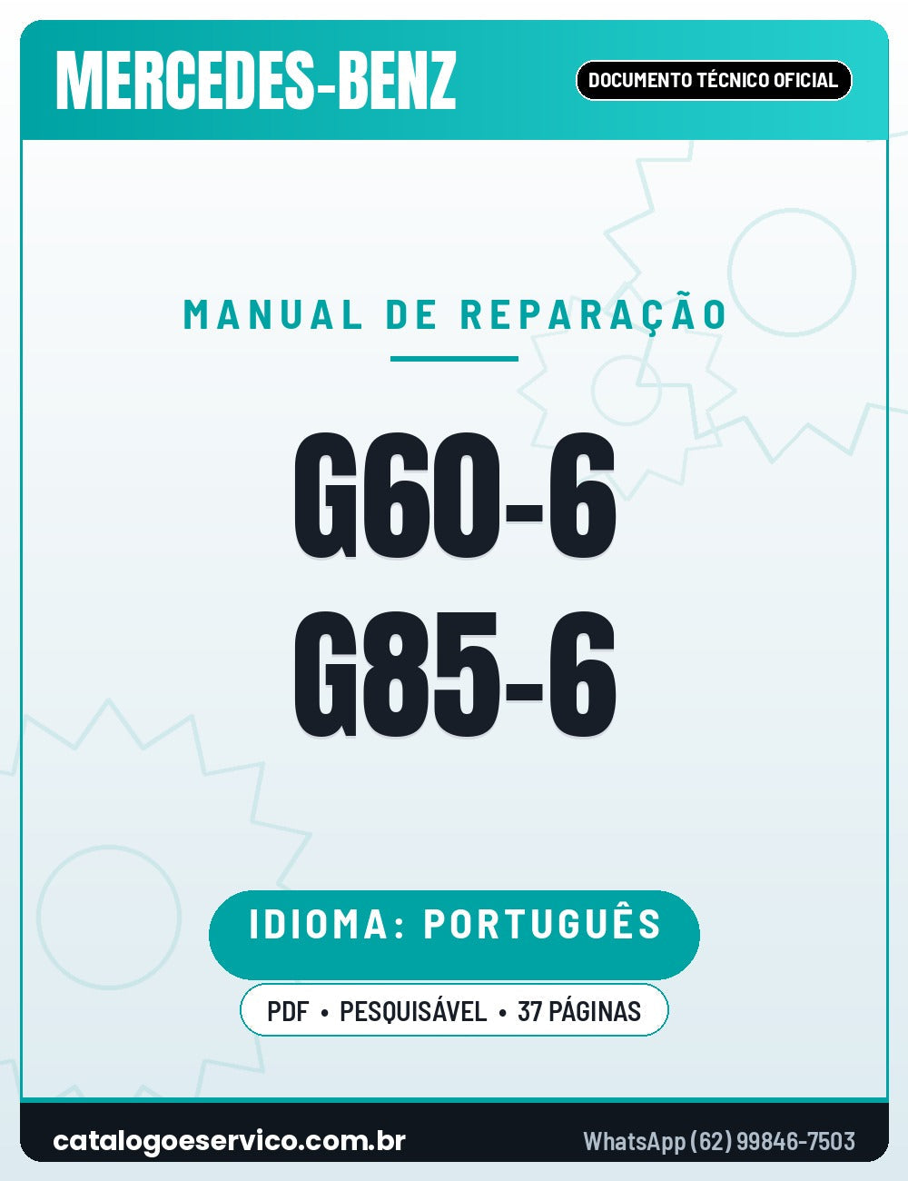 Capa — Manual de Serviço Caixa de Mudanças Mercedes-Benz G60-6 G85-6