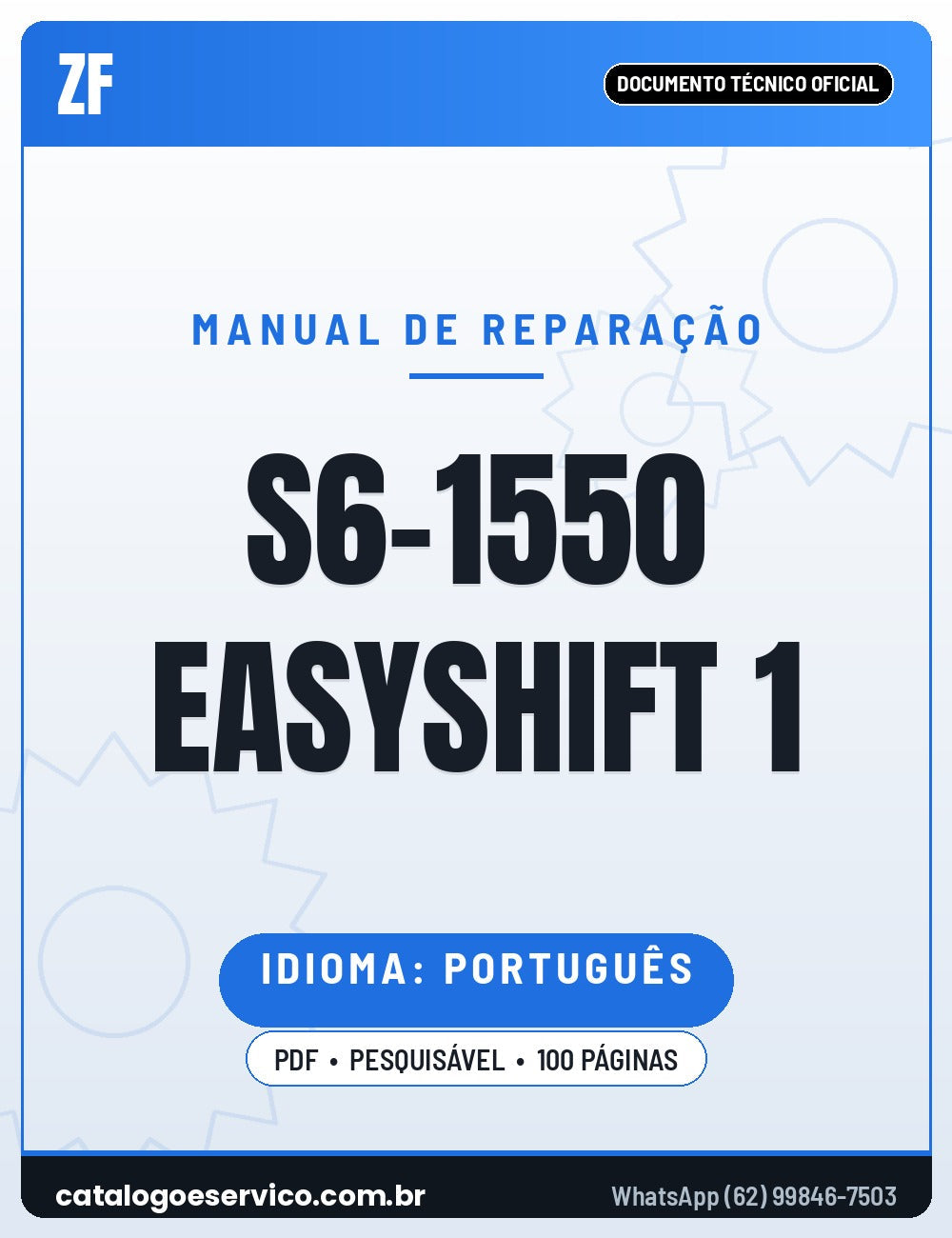Capa — Manual de Serviço Caixa de Câmbio ZF S6-1550 Easyshift ES-1