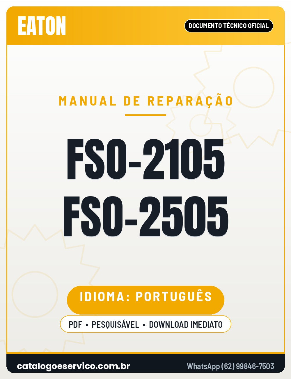 Capa — Manual de Reparação Caixa de Câmbio Eaton FSO-2105 FSO-2505 (4x2 e 4x4)
