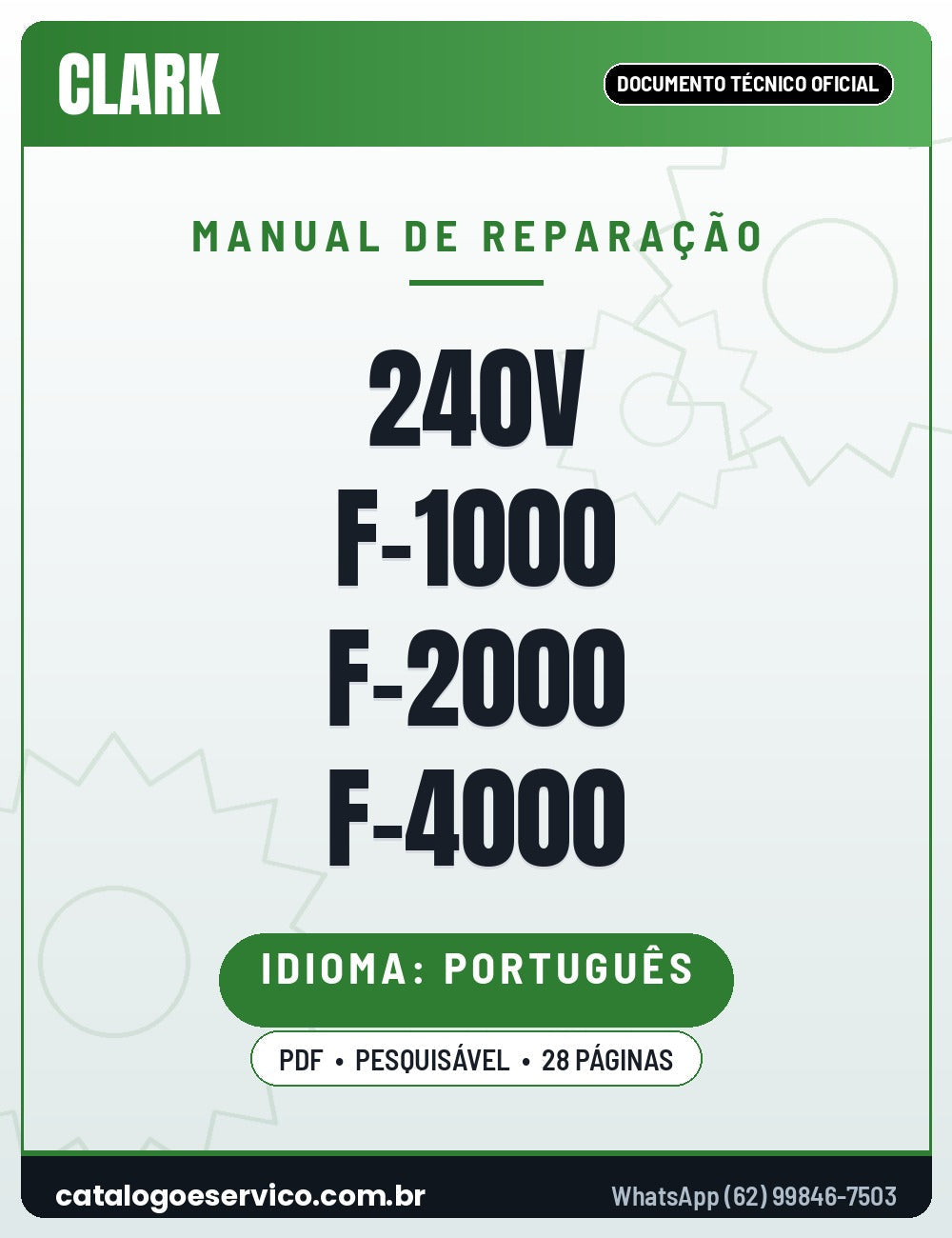 Capa — Manual de Reparação Câmbio Clark 240V Ford F-1000 F-2000 F-4000
