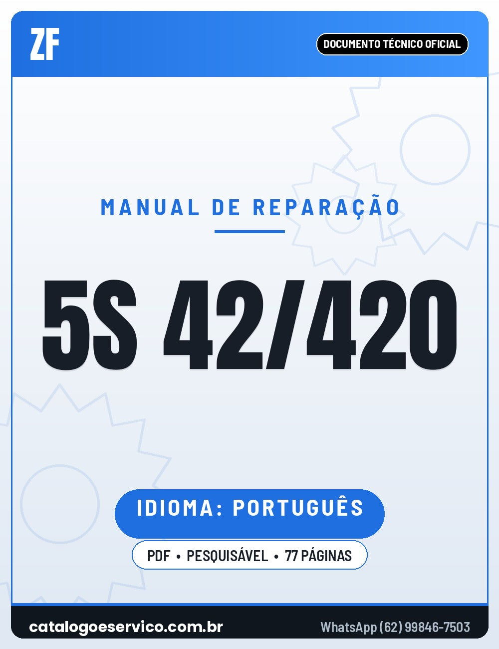 Capa - Manual de Reparação ZF ZF S5-42 / S5-420