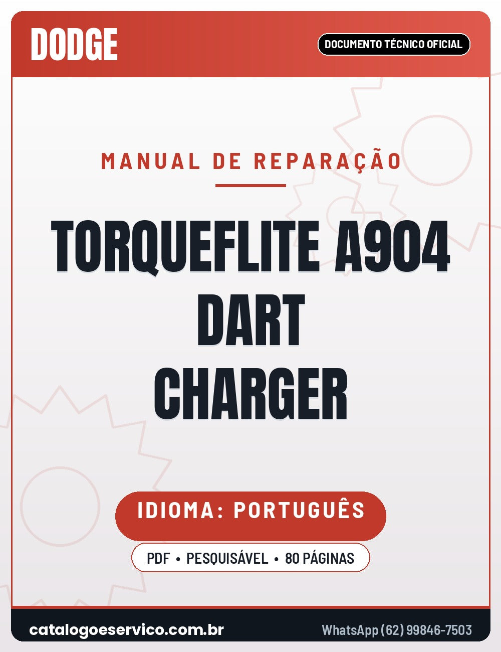 Capa - Manual de Reparação Chrysler Torqueflite A904-LA