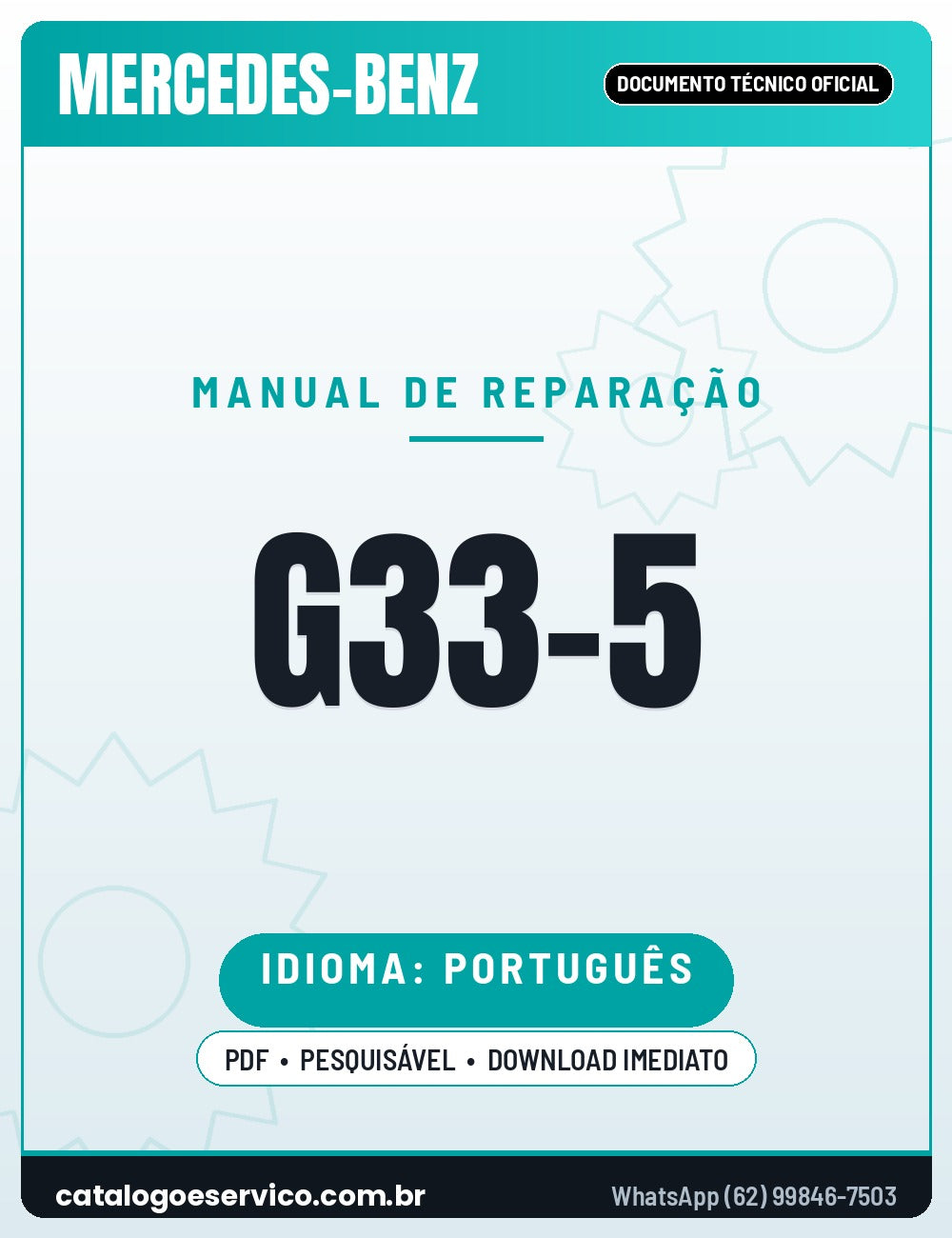 Capa - Manual de Serviço Mercedes-Benz G 33-5
