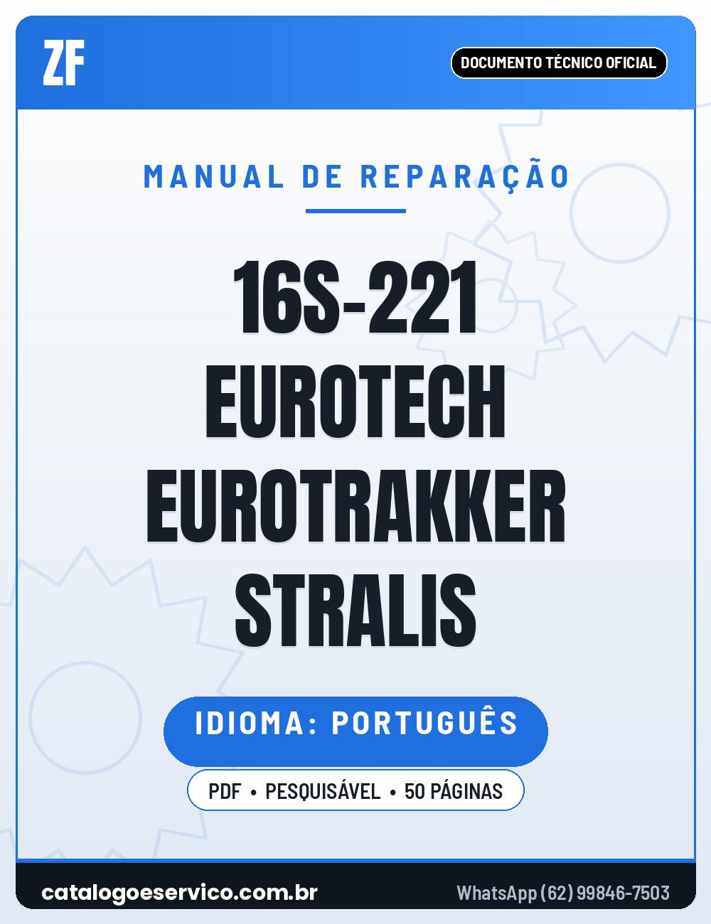 Capa — Manual de Reparação Caixa de Câmbio ZF 16 S 221 Iveco Stralis EuroTech