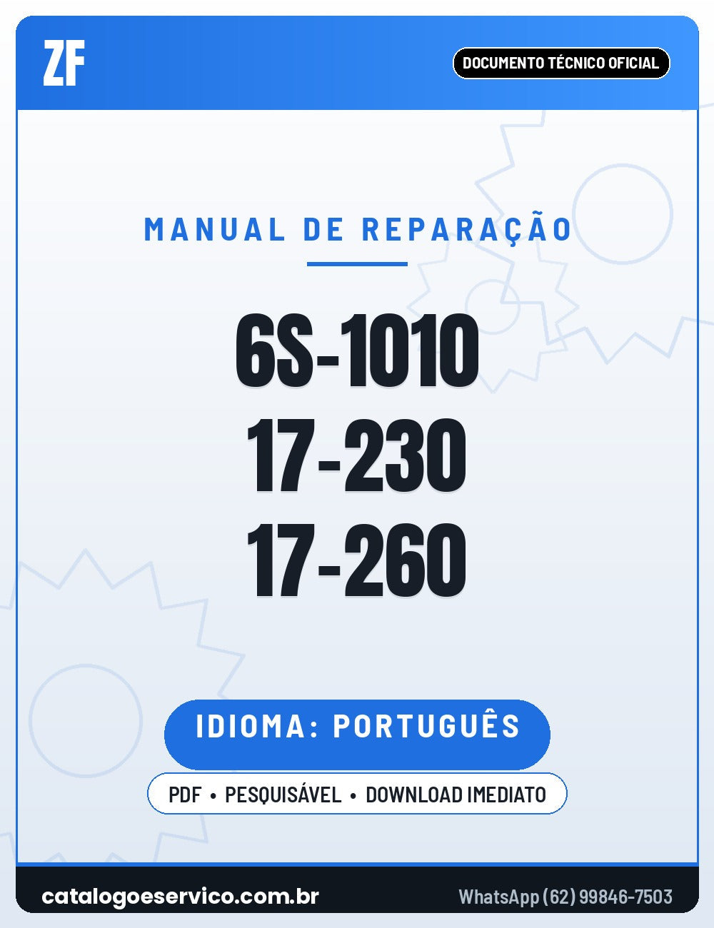 Capa — Manual de Reparação Caixa de Câmbio ZF 6 S 1010 BO Volksbus