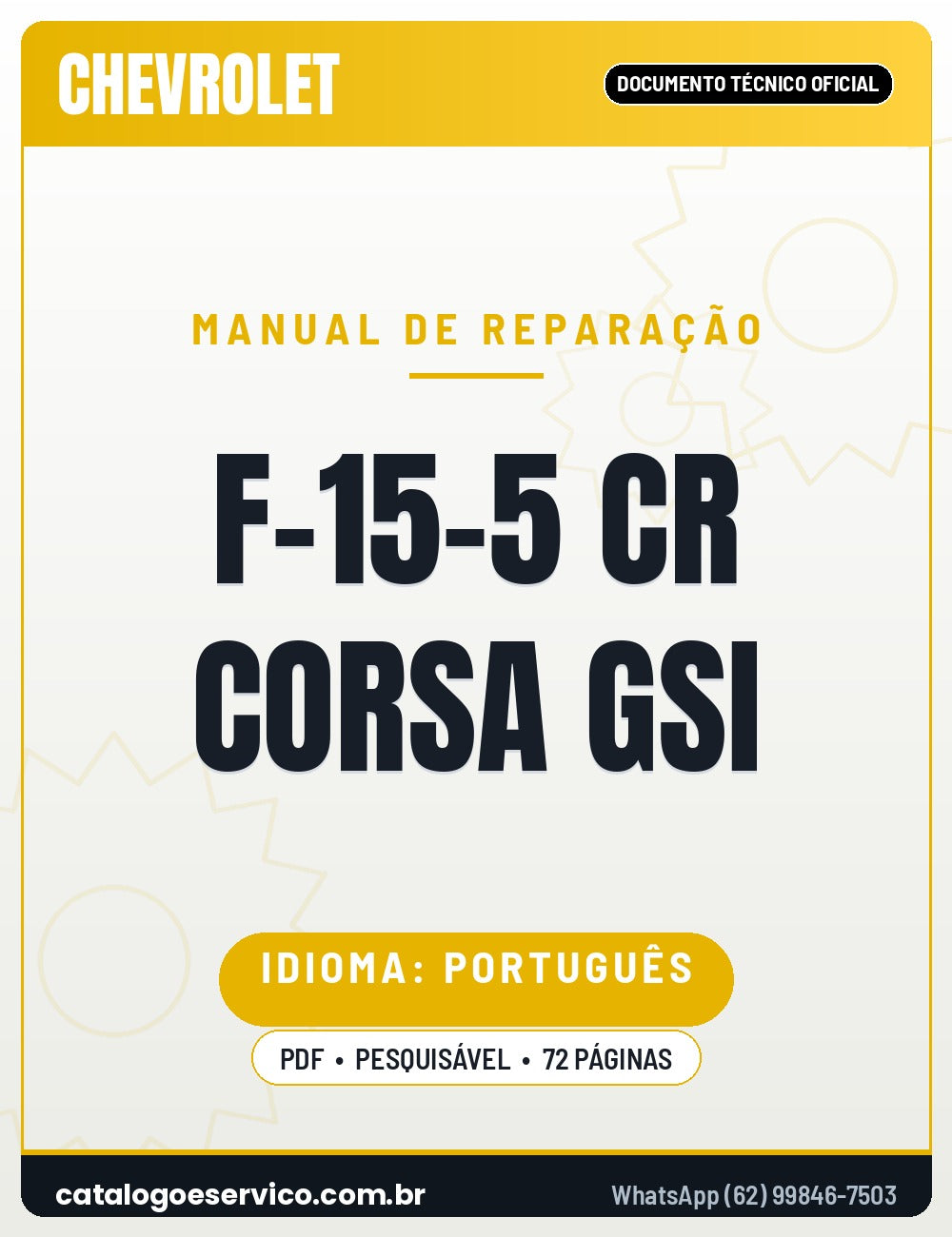 Capa - Manual de Reparação GM / Chevrolet F-15-5 CR