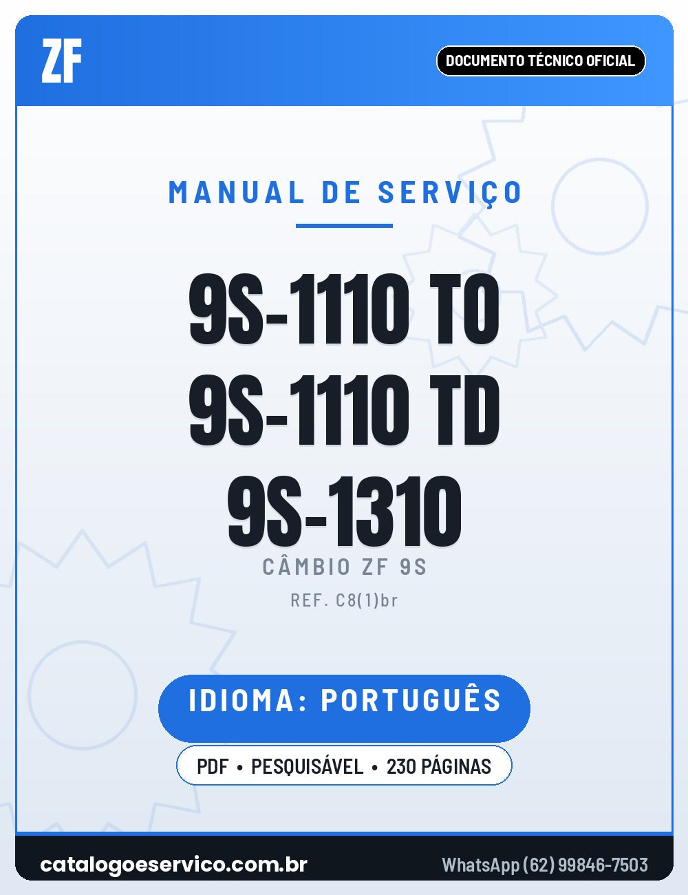 Manual de Serviço ZF 9S-1110 TO 9S-1110 TD 9S-1310