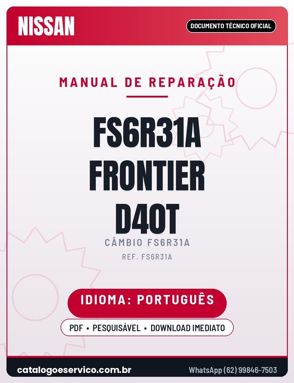Capa - Manual de Reparação Nissan FS6R31A