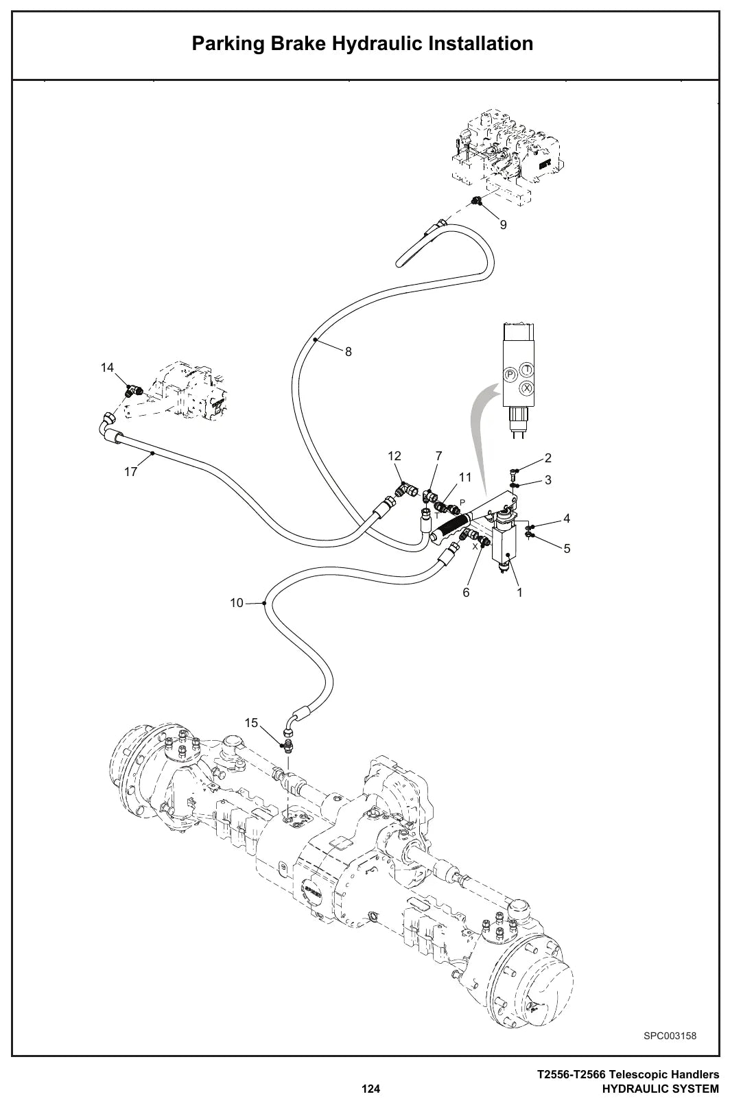 Página ilustrada do Catálogo de Peças Bobcat T2556/T2566 com as posições numeradas