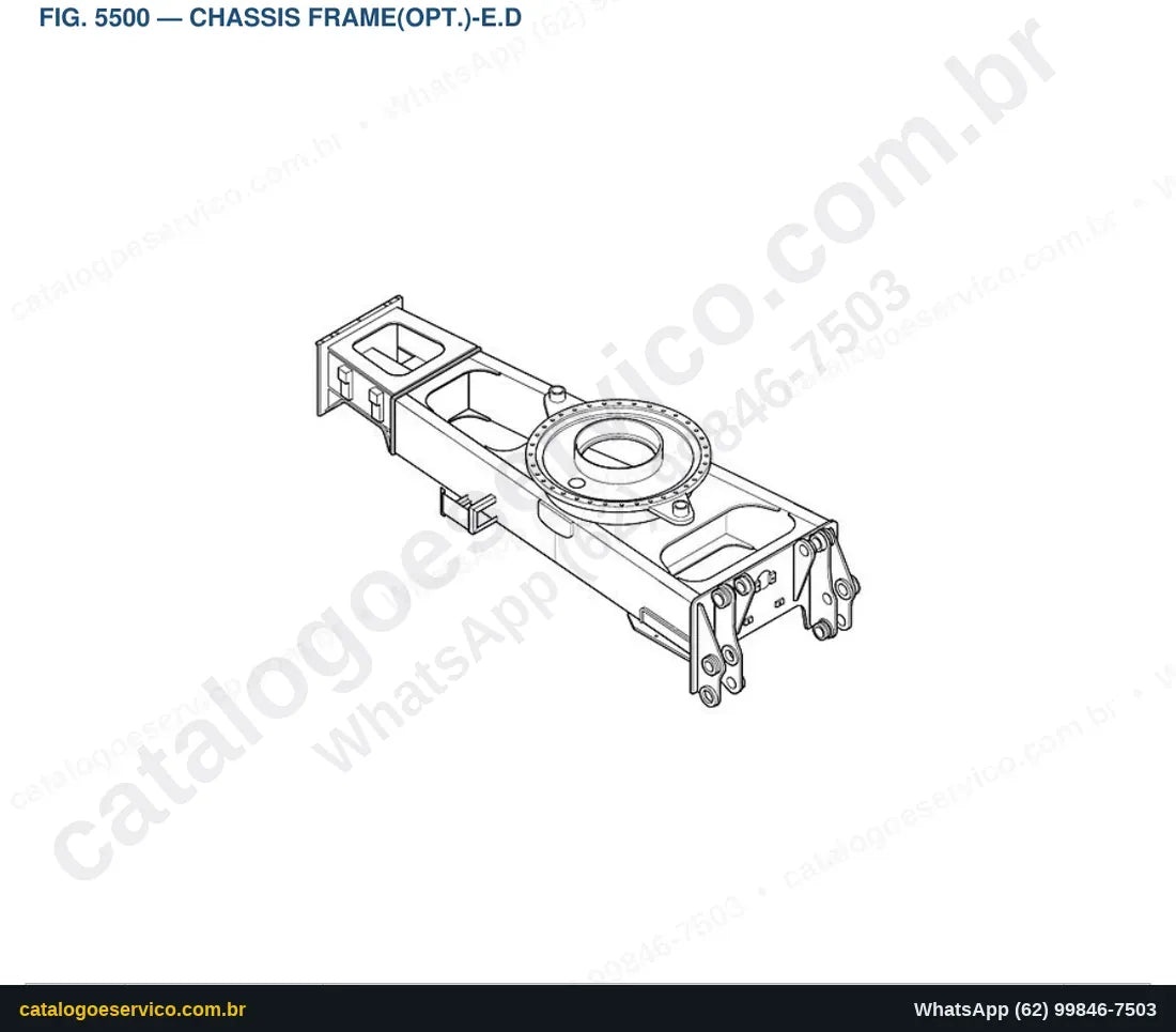 Vista explodida Chassis Frame(Opt.)-E.D - Catálogo de Peças Doosan Solar 170W-III