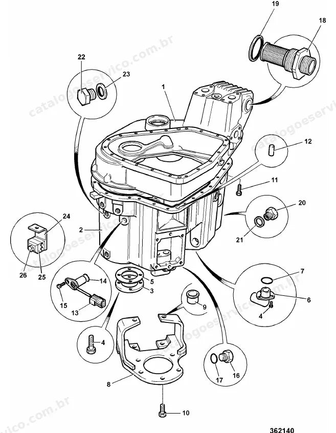 Catálogo de peças JCB Fastrac 2140 — vista explodida 2 de 4