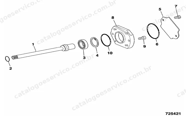 Catálogo de peças JCB 411 — vista explodida 1 de 4