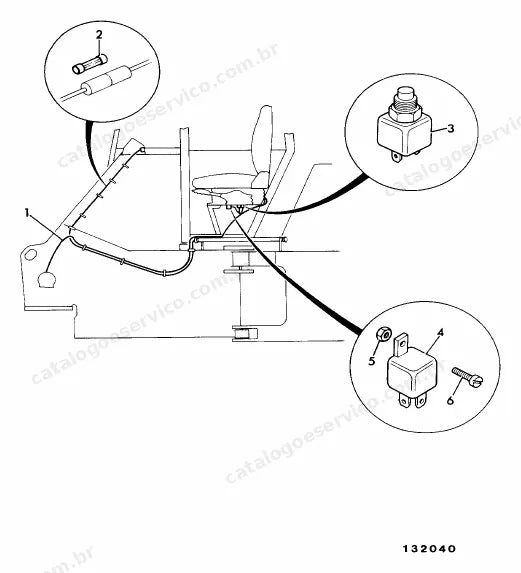 Catálogo de peças JCB 415 — vista explodida 4 de 4