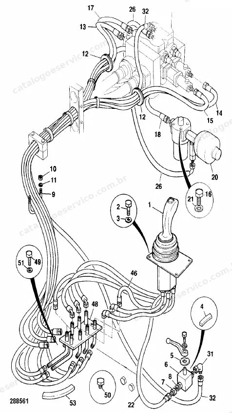 Catálogo de peças JCB 426B — vista explodida 2 de 4