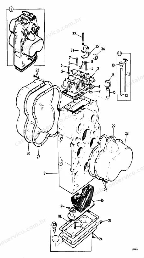 Catálogo de peças JCB 428 — vista explodida 3 de 4