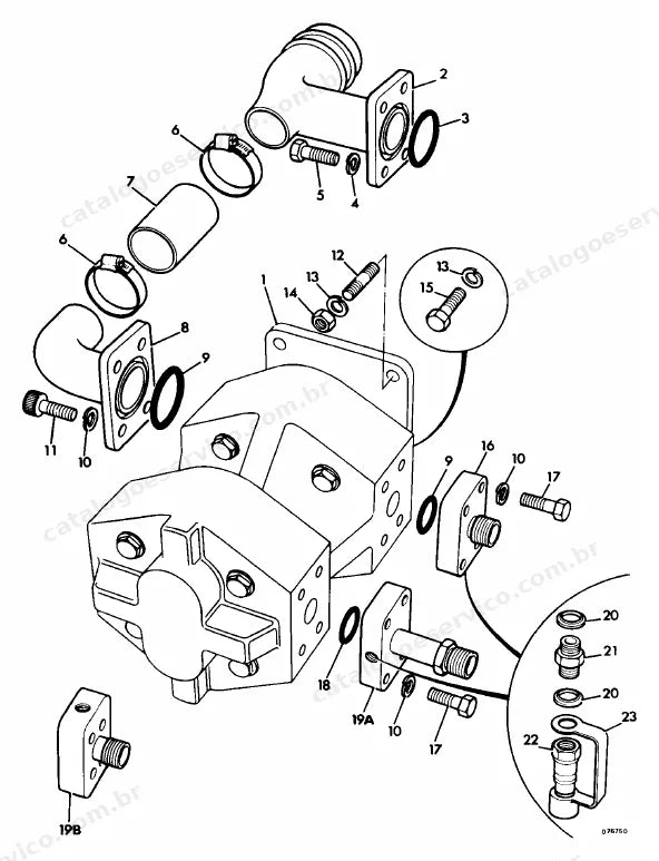 Catálogo de peças JCB 428 — vista explodida 4 de 4