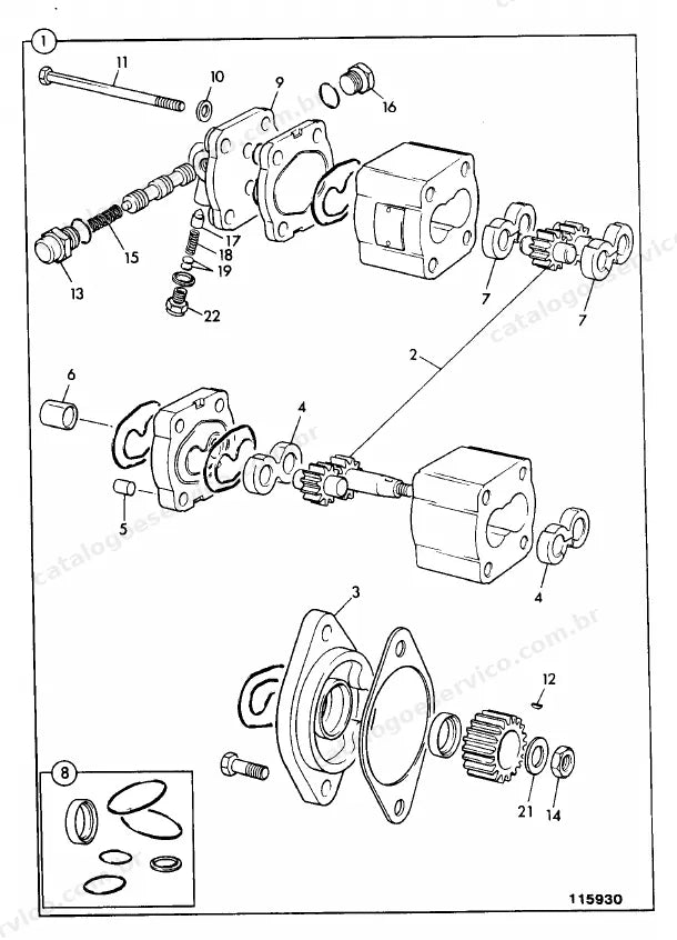 Catálogo de peças JCB 510-40 Sway — vista explodida 2 de 4