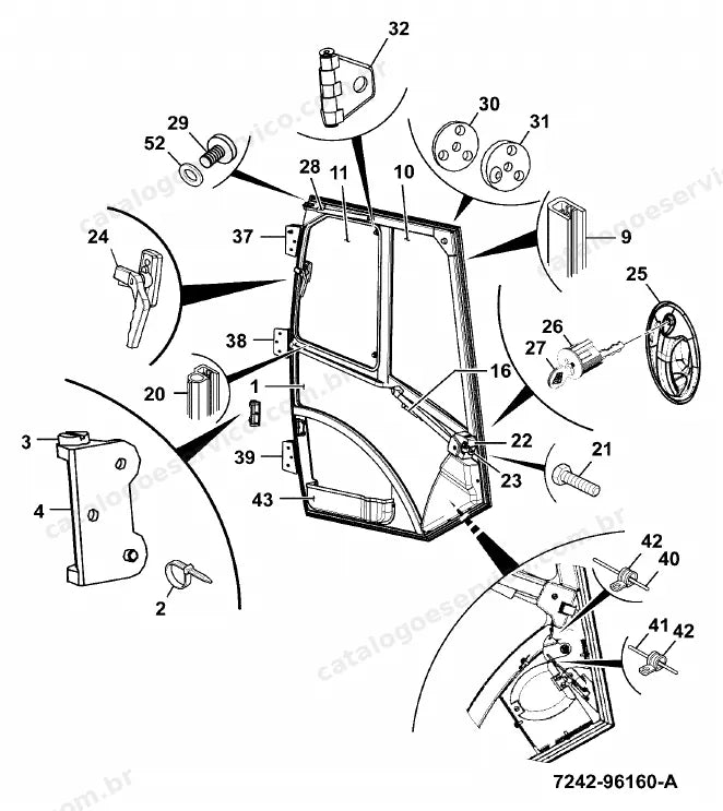 Catálogo de peças JCB VM132 — vista explodida 4 de 4