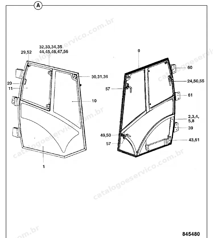 Catálogo de peças JCB VM75 — vista explodida 2 de 4