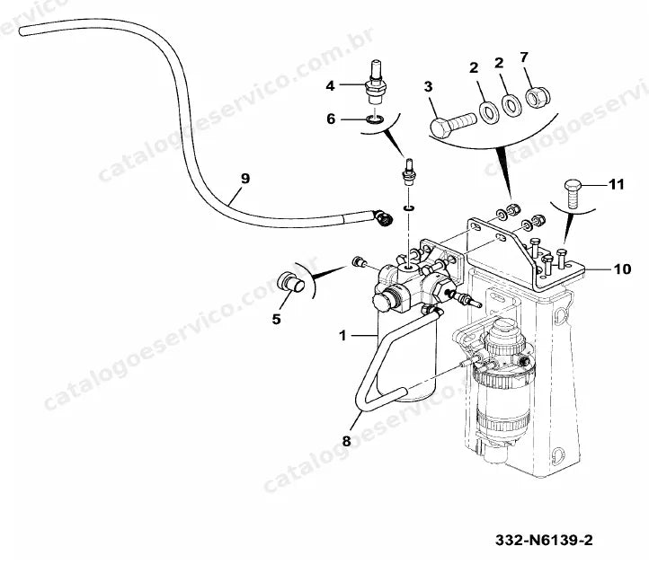 Catálogo de peças JCB VM75 — vista explodida 3 de 4